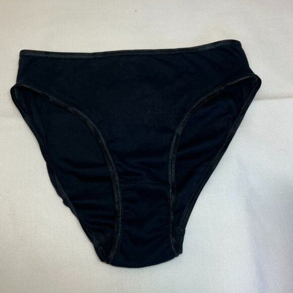 NWT Hanro Full Brief Cotton Seamless in Black Size Small - Picture 1 of 5